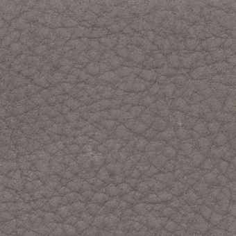 Gray leather texture with a pebbled surface, displaying subtle cracks and wrinkles, suggesting a nubuck finish and muted taupe tones.