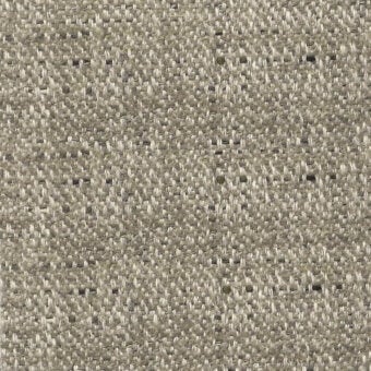 Woven fabric sample, muted gray-beige tone, dense irregular texture with visible horizontal and vertical threads, Bolzan Lettti Azalea 103 label.
