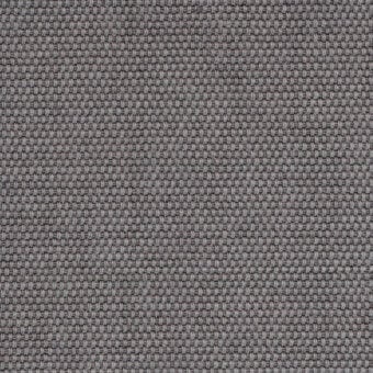 Medium gray woven fabric sample with a dense, knotted texture and heathered tonal variations; label reads “bolzan letti cosme e235”.