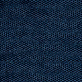 Deep blue velvet fabric with a repeating dot pattern, featuring a short pile and subtle sheen, creating a tactile, raised texture.