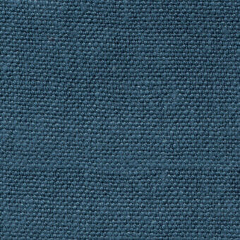Woven fabric texture, muted teal blue, dense nubby surface with uniform weave and visible fibers, studio lighting, neutral background.