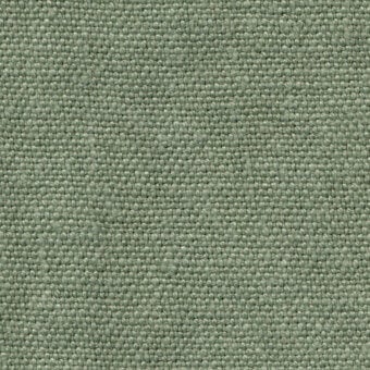 Sage green woven fabric sample with a nubby texture and tight grid pattern, identified as Bolzan Letti Capri 33.
