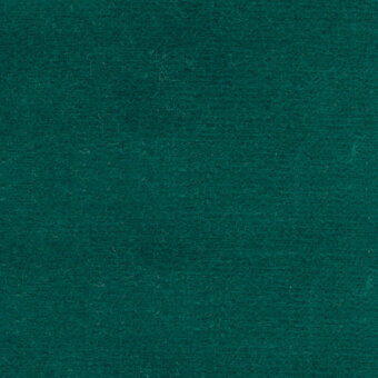 Teal fabric sample with a dense, matted texture; Bolzan Lettti Regal collection, e037, showing uniform nap and subtle labeling.