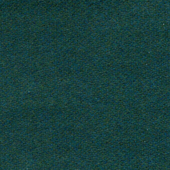 Teal textured fabric sample with mottled color variations, short dense pile, and a soft wool-like appearance against a white background.