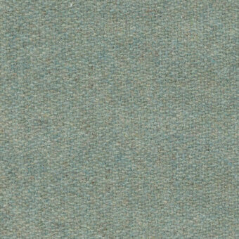 Woven fabric sample, grayish-green tone, dense fiber texture with heathered effect and interspersed light gray and beige threads.