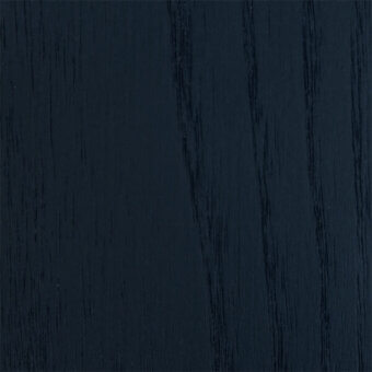 Dark indigo painted wood texture with visible vertical grain, matte finish, plank construction, Bolzan Letti material sample.