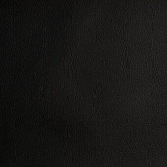 Black leather texture sample with a fine, pebbled grain and matte finish; identified as bonaldo secret (800) 341 eco leather.