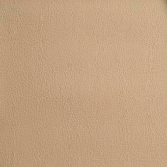 Light beige full-grain leather texture with a fine, pebbled pattern and matte finish; sample labeled “bonaldo secret (800) 368”.