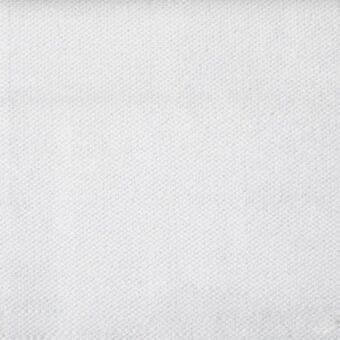 White fabric texture, plain weave with subtle grid pattern, matte finish, smooth surface, and diffused even lighting.