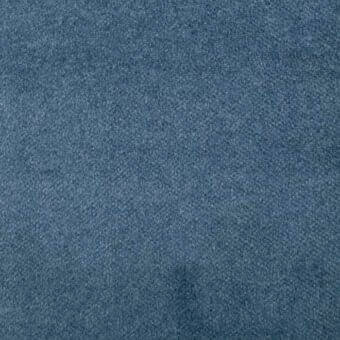 Dense woven fabric sample, blue-gray color, uniformly matte texture with granular, tight-knit fibers and consistent pile throughout the frame.