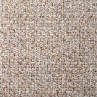 Stuoia fabric sample, muted beige and pale yellow heathered weave, dense irregular texture, durable construction, model 8d93.