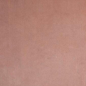 Dusty rose fabric swatch displaying a dense, matte weave with a subtle directional pile and tonal variations in terracotta hues.