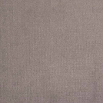 Fabric swatch in muted taupe, displaying a tight, uniform weave and matte finish; label reads “bonaldo fabrics fabric (900) azimut 9b43.”