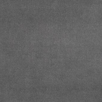 Medium-gray woven fabric sample displays a heathered texture with a dense, regular grid pattern and matte finish, suggesting a linen blend.