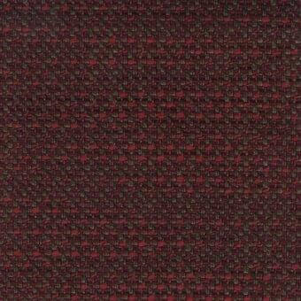 Bonaldo bono fabric texture, deep burgundy and olive green woven blend, irregular nubby weave with dimensional pattern.