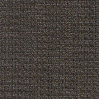 Charcoal gray woven fabric sample with heathered brown threads, dense irregular weave, and nubby texture; studio lighting.
