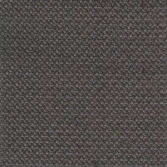 Bonaldo bono fabric sample, dark gray woven texture, heathered appearance, dense nubby weave, matte finish, non-directional pattern.