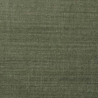 Olive green woven fabric sample with heathered texture, displaying repeated “bonaldo fabrics” text in off-white; “creta” 9a68 collection.
