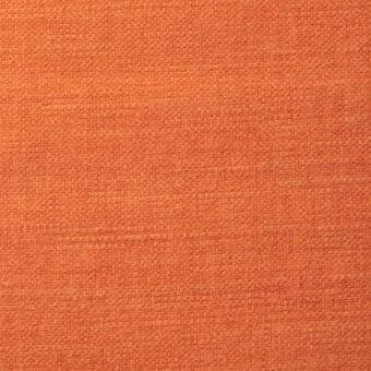 Terracotta fabric texture with a tight weave and matte finish, displaying subtle tonal variations and a consistent, warm orange color.