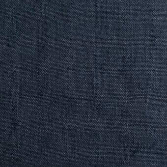 Dark blue-gray fabric sample with dense, uniform weave and subtle vertical ribbing; label reads “bonaldo fabrics linus sa21”.