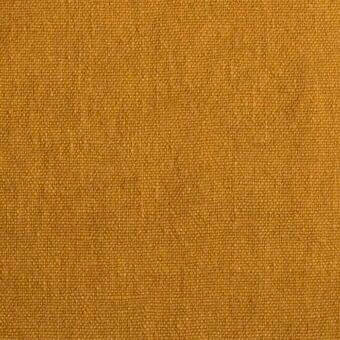 Mustard yellow woven fabric sample with a grid pattern, exhibiting a dense texture and subtle tonal variations across a neutral background.