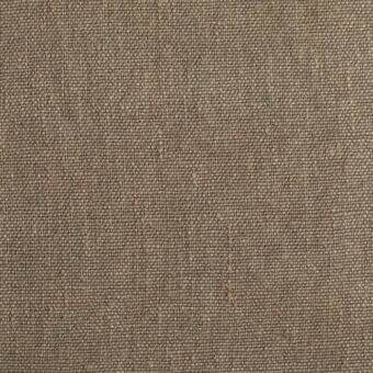 Taupe woven fabric sample, dense irregular texture, matte finish, linen or blend, vertical warp and horizontal weft threads, Linus SA36.