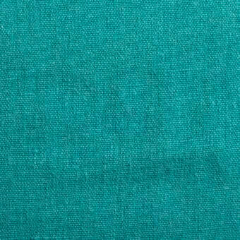 Teal woven fabric with a dense grid pattern, exhibiting subtle tonal variations and a textured surface; Linus SA39 from Bonaldo fabrics.