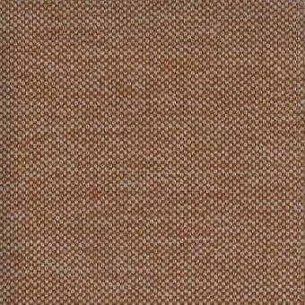 Terracotta fabric sample with geometric square pattern, woven with beige thread, matte finish, “carre” design, model EB41.