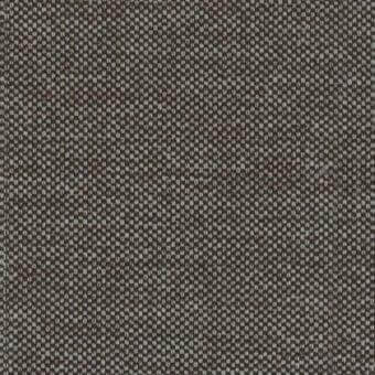 Brown woven fabric sample displaying a repeating square pattern with gray threads, dense matte texture, and structured weave.