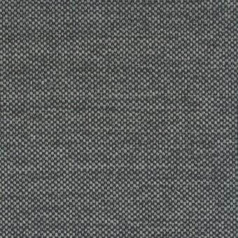 Charcoal gray woven fabric sample displays a tight, geometric tweed pattern with a matte finish and uniform texture.