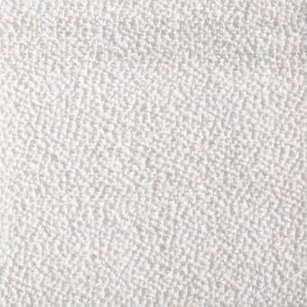 Textile sample, off-white woven fabric, granular texture with pale gray flecks; Bonaldo Cruise collection, matte finish.