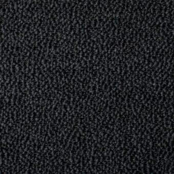 Charcoal gray looped pile fabric texture with uniform nubby loops, matte finish, and brand marking “bonaldo” with collection details.