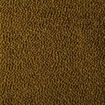 Mustard yellow fabric texture with a dense, looped weave and heathered effect, displaying a nubby, granular surface and substantial tactile quality.