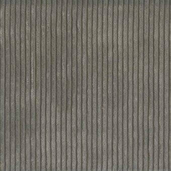 Gray corduroy fabric texture with a tightly-woven vertical rib pattern and a muted, heathered medium-gray tone, displaying a soft, matte finish.