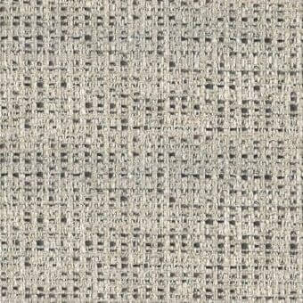 Beige fabric sample with horizontal stripes, dense woven texture, gray speckles, matte finish, and “bonaldo pantheon md69” label visible.