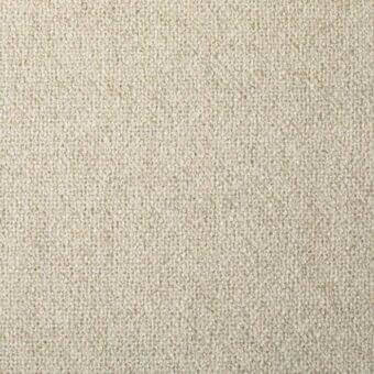 Woven fabric texture, creamy beige, dense granular surface with heathered effect and uniform pattern; textile sample labeled “rico ma02”.