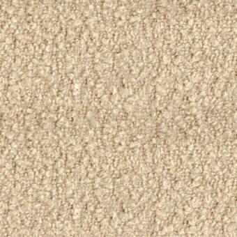 Woven fabric texture in warm beige, dense nubby surface with subtle grid pattern and matte finish, soft rounded fibers.