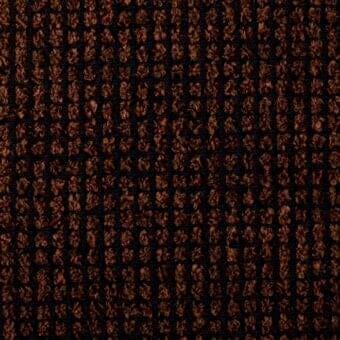 Brionne fabric texture, dark charcoal ground, small rusty brown looped knots in a grid pattern, Bonaldo sp21 collection.
