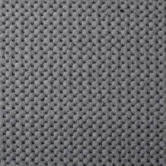 Gray knit fabric texture with repeating circular nodes, Bonaldo ‘cookie’ sp40, showing tonal variations and a slightly irregular surface.