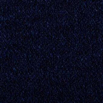 Navy blue looped pile fabric texture with irregular fibers, identified as Bonaldo Rella SP03, displaying a durable commercial construction.