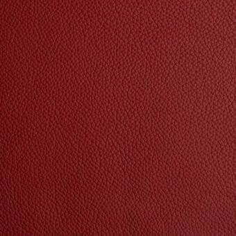 Red leather texture sample with granulated surface, displaying a dense pattern of fine lines and subtle tonal variations in color.
