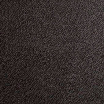 Dark brown leather texture with dense grain, irregular pores, and a matte finish, presented against a dark background.