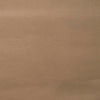 Tan aniline leather texture displaying a mottled grain, warm brown tone, and matte finish; full-grain quality sample labeled “ponza a02”.