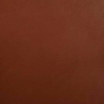 Aniline leather sample in terracotta, displaying a natural grain texture and warm reddish-brown color with subtle tonal variations across a flat surface.