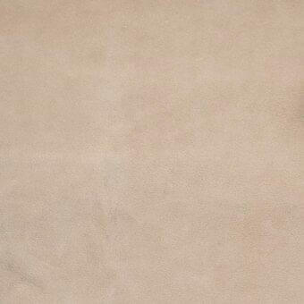 Nabuk leather texture sample, warm beige color, dense napped suede surface with tonal variations, matte finish, Balondo leathers collection.