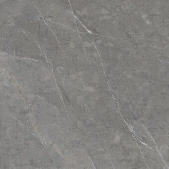 Ardesia Grey ceramic texture sample displaying mottled grey tones, diagonal white veining, and a smooth, matte finish resembling natural stone.