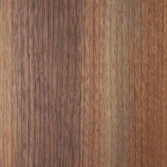 American walnut wood texture displaying warm brown tones, straight grain, and subtle swirling patterns with a smooth matte finish.