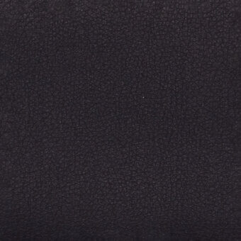 Eco leather texture sample, black, with fine irregular lines forming a subtly cracked, matte finish and uniform dark coloration.