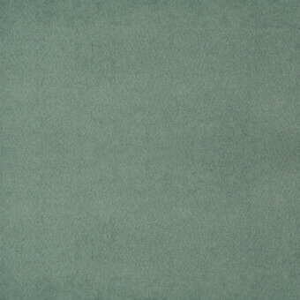 Eucalyptus green fabric sample with a short, dense pile texture and uniform color, displaying a product label reading “bontempi bouquet tebq015”.