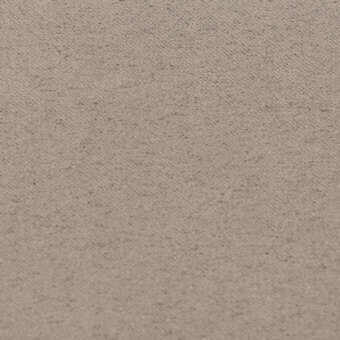 Warm gray fabric swatch with fine granular texture and dark flecks, displaying a matte finish; label reads "bontempi > fabric > nordic (1) > teno005 – fjord".